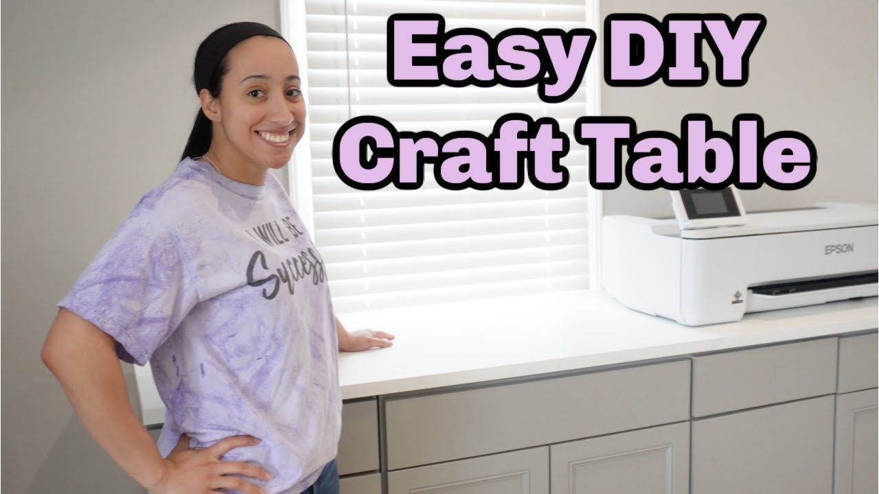 Building My Craft Table with TONS of Storage | 8 FT DIY Table | Quick and Easy Build