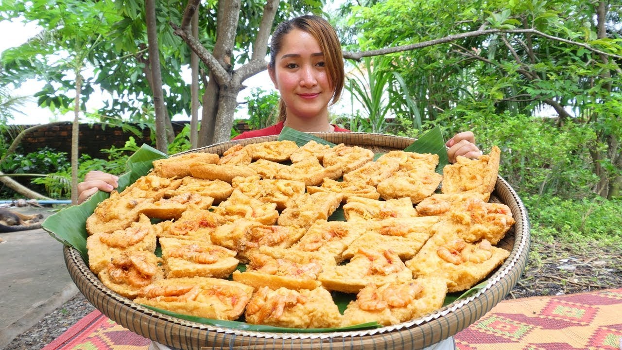 Yummy Bread Fried Shrimp Cooking - Bread Fried Shrimp - Cooking With Sros