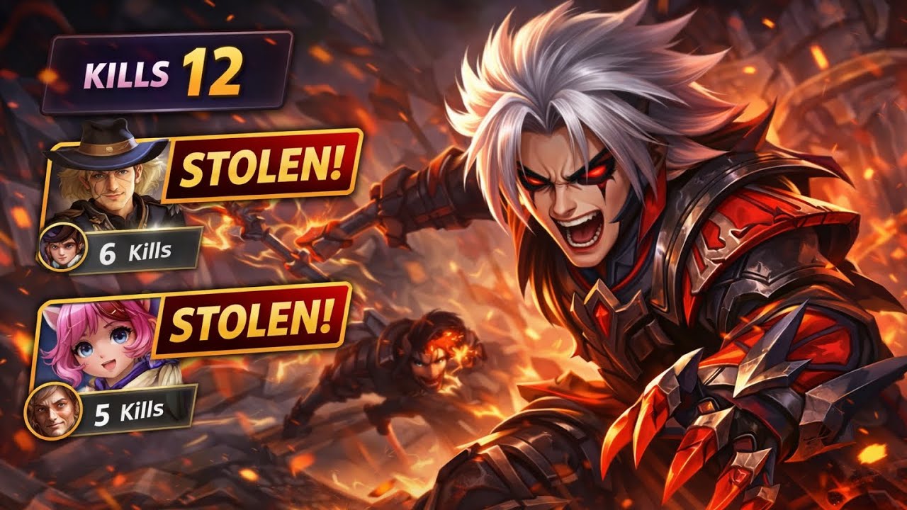 12 Kills but They Kept Stealing My Kills – Dyrroth Ranked Gameplay