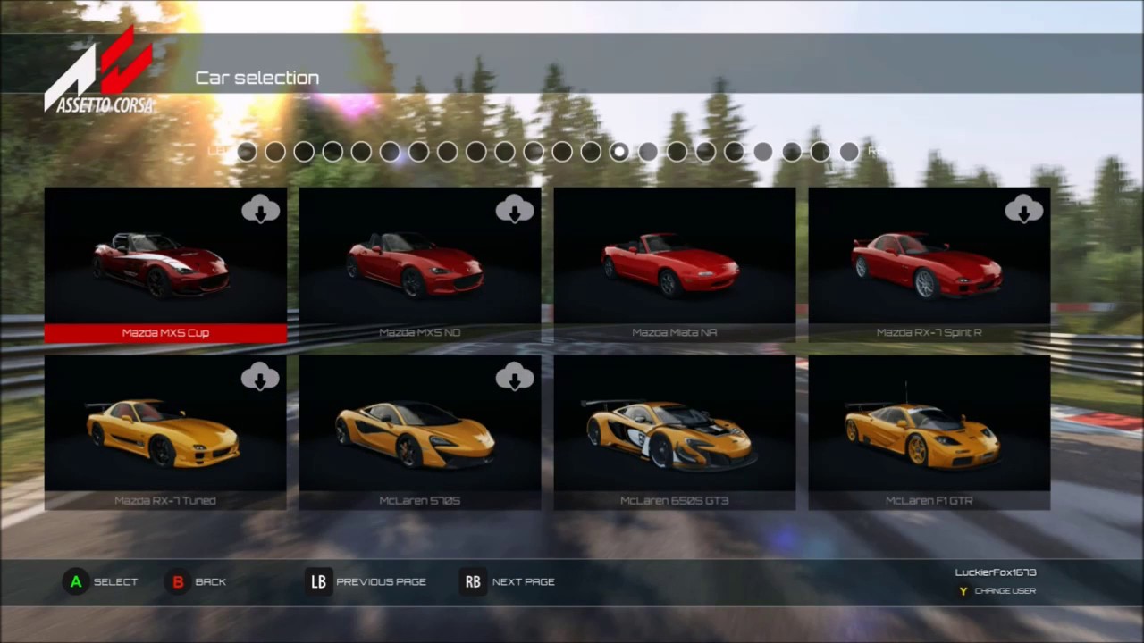 Assetto Corsa - Xbox One Full Car Showcase List with DLCs - EY26Studio