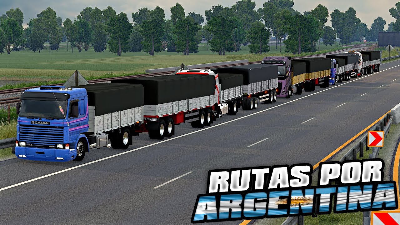 ETS 2 CONVOY DE SCANIA 113 FRONTAL CHASIS Y ACOPLADO - SV JA 128 PLAYERS MAPA CEIBO - ETS2 MODS 1.56