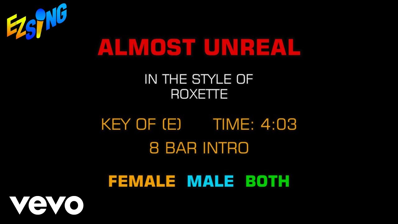 Roxette - Almost Unreal (Karaoke EZ Sing)