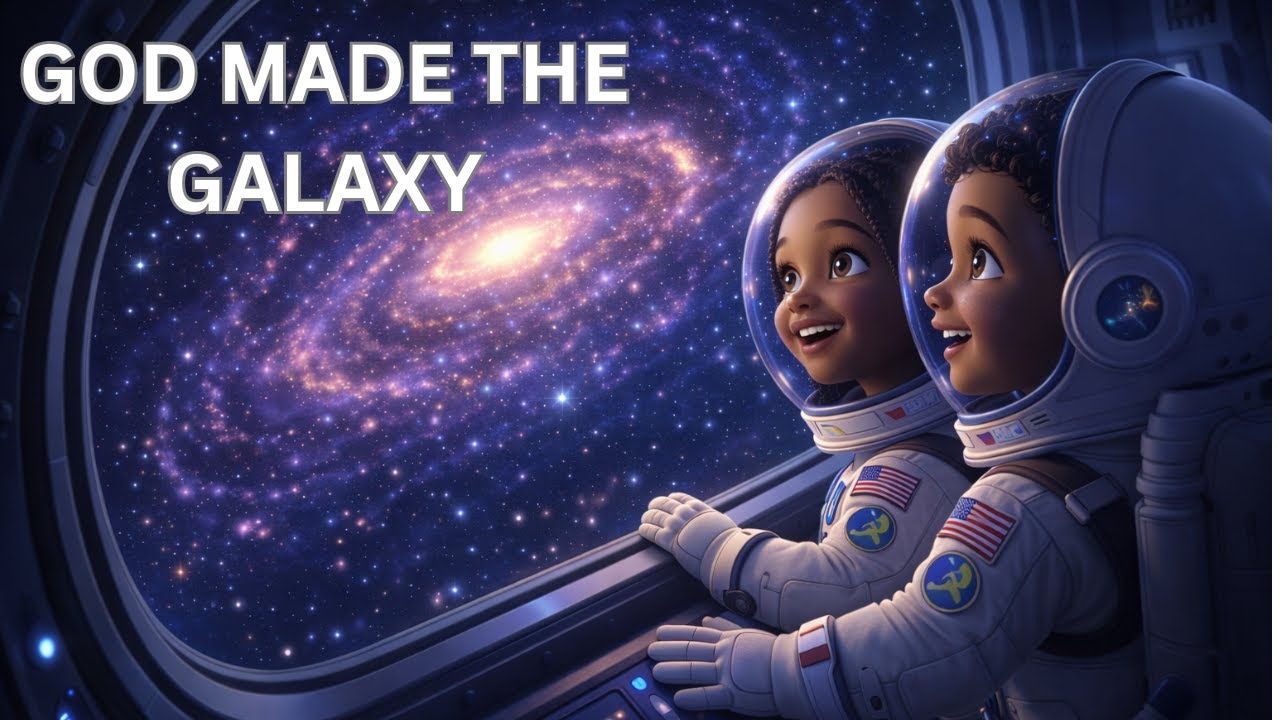 God Made the Galaxy 🌌 | Kids Worship Song About Space & Creation
