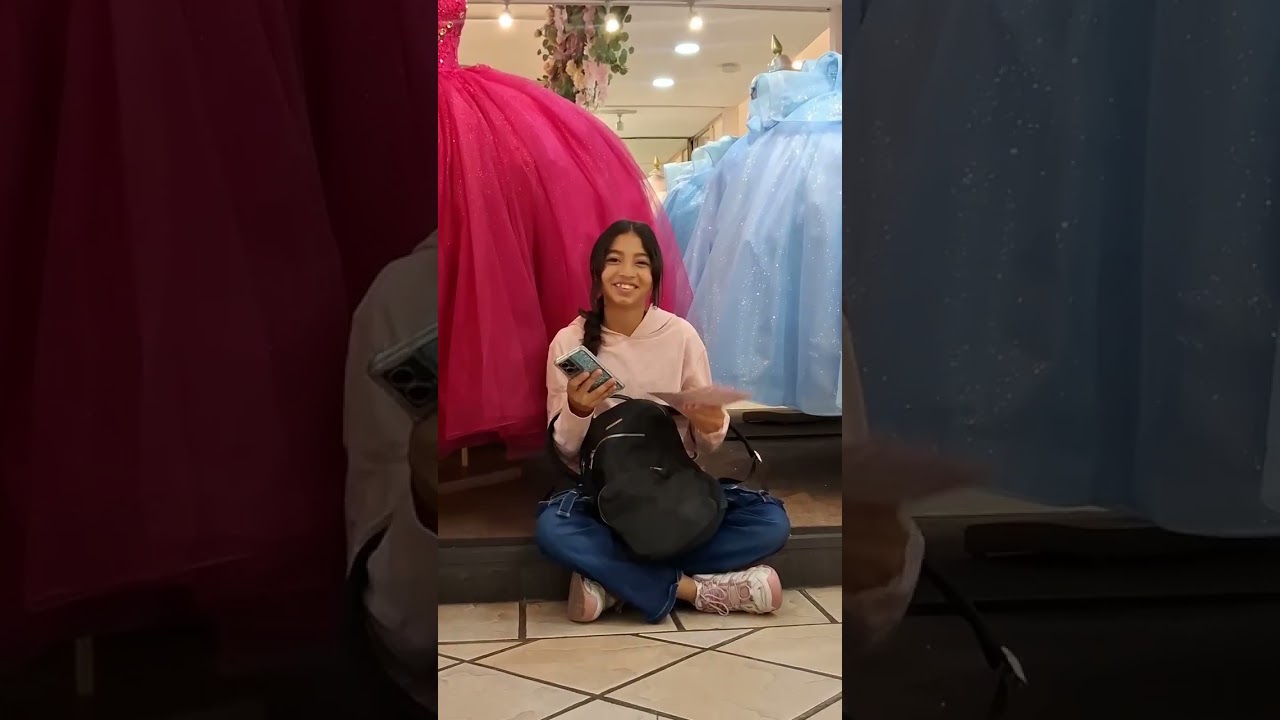 Prueba de vestido de xv años de mi princesa 🥰☘️✨️