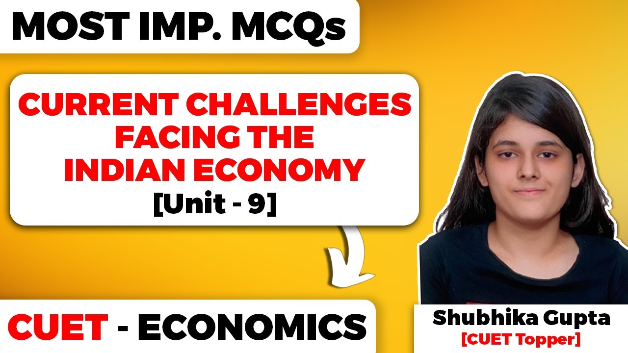 Current Challenges Facing The Indian Economy Most Important MCQs for CUET Economics
