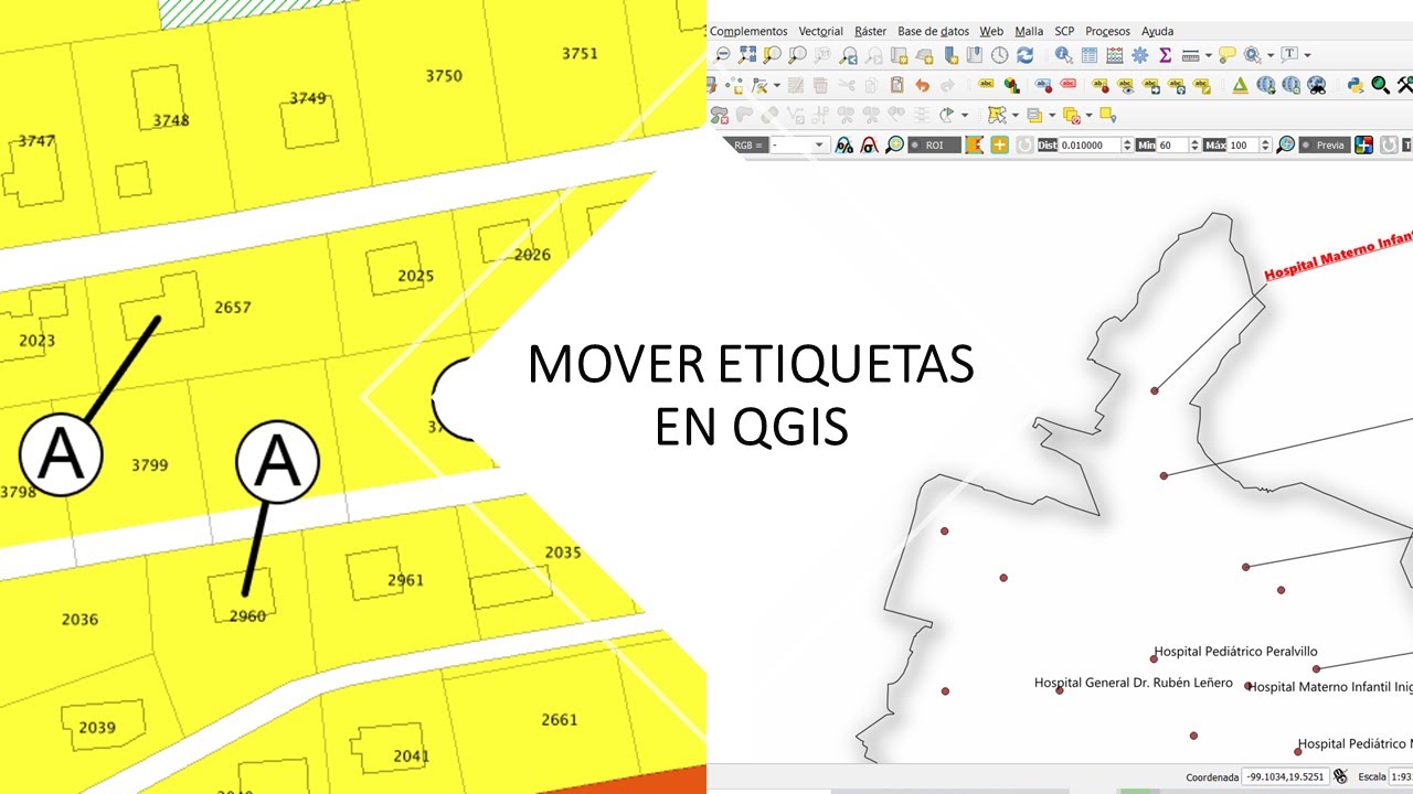 Mover etiquetas en qGIs