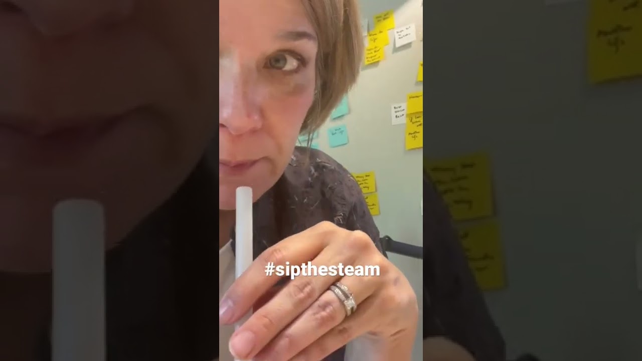 #shorts Sip the steam from your steam inhaler! #safetyfirst use a thick plastic straw! Feels good.