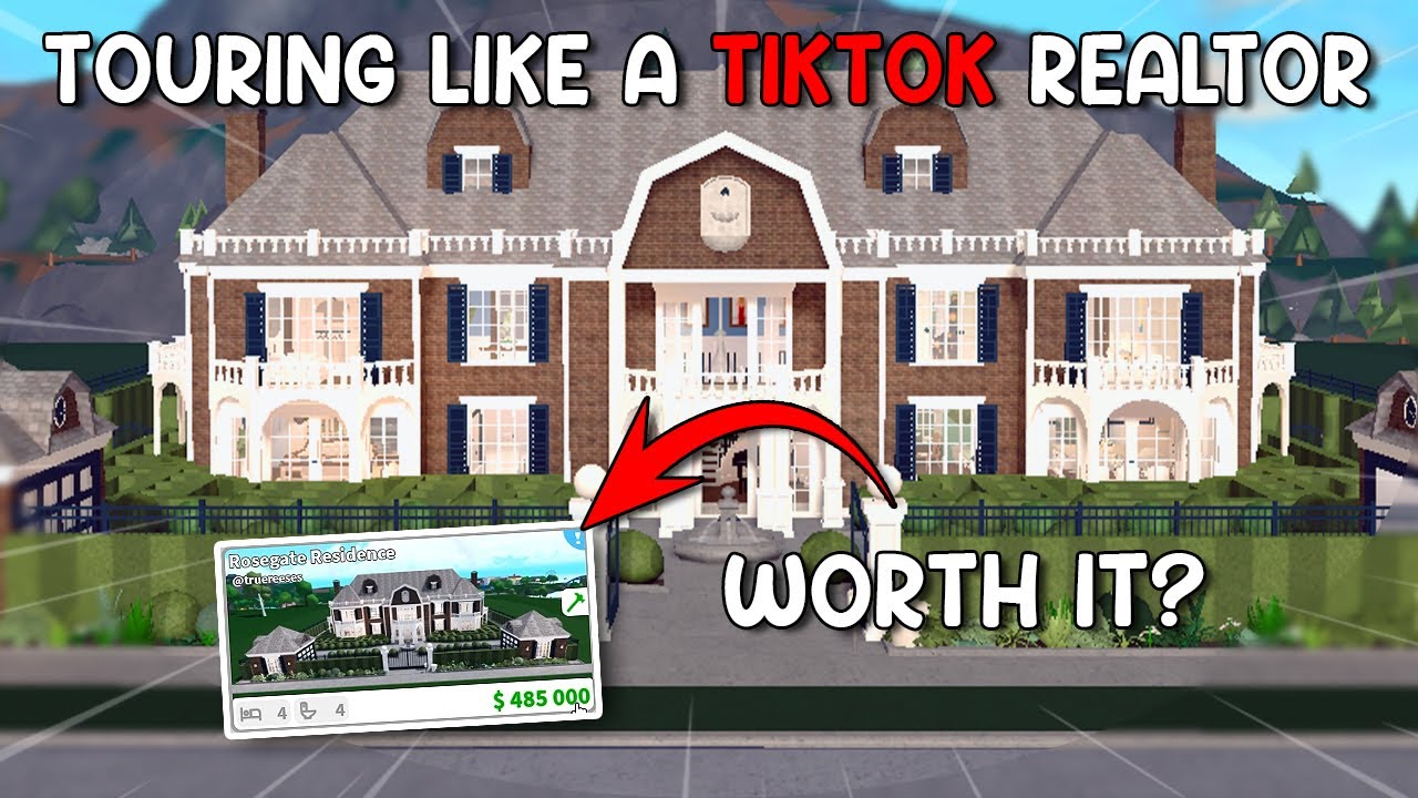 Touring The NEW PRE-BUILT Like a TikTok Realtor in Bloxburg