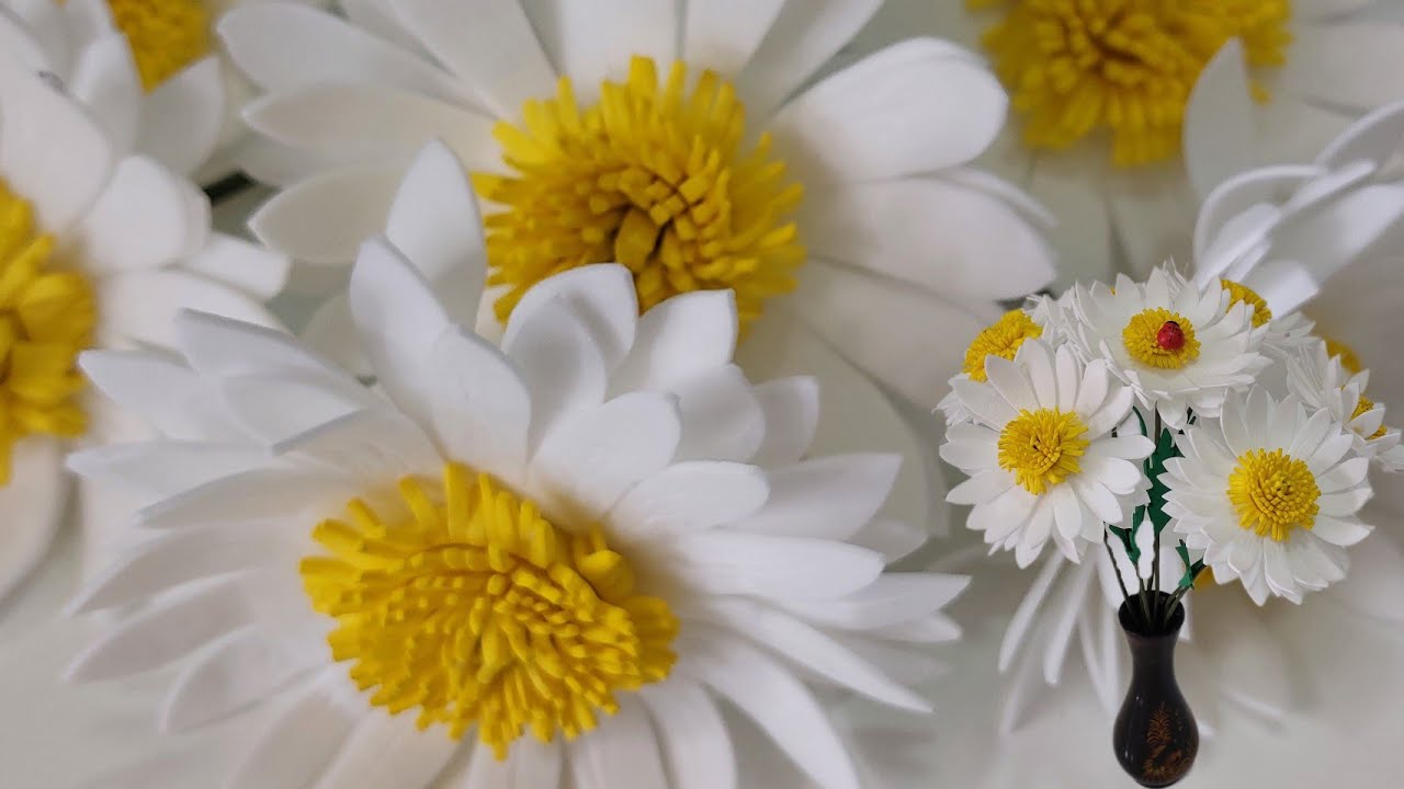 Как легко сделать ромашки из фоамирана