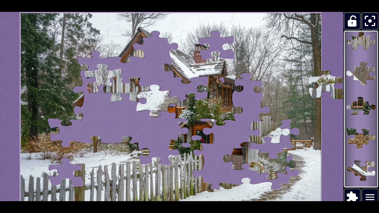Satisfying Winter Cottage Jigsaw Puzzle 🧩 ASMR Puzzle Sounds | MISHIFUNPUZZLE