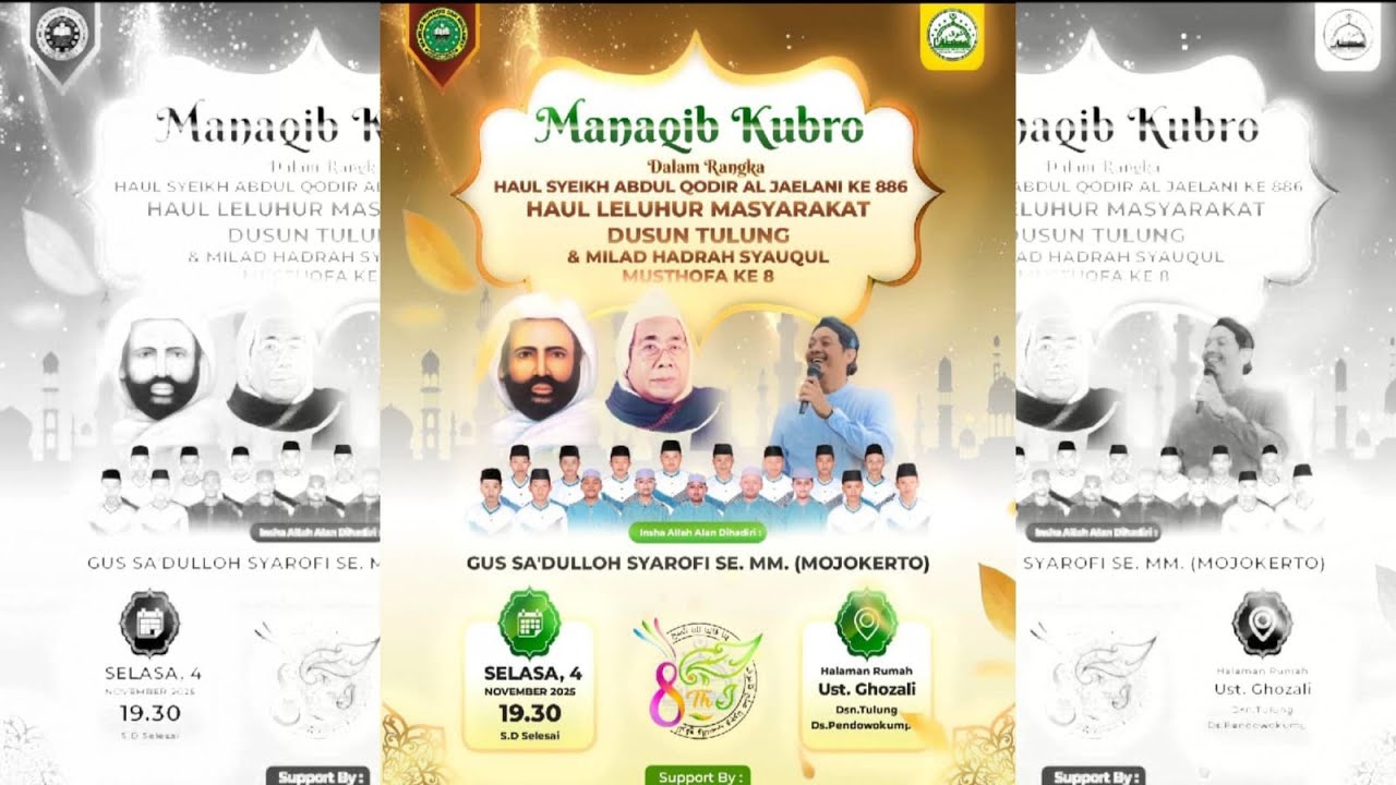 Live Streaming - HAUL SYEIKH ABDUL WODIR AL JAELANI KE 886 & HAUL LELUHUR Masyarakat Dusun Tulung