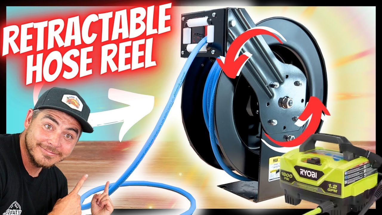 RECTRACTABLE PRESSURE WASHER HOSE REEL | Pressure Washer Hose Upgrades