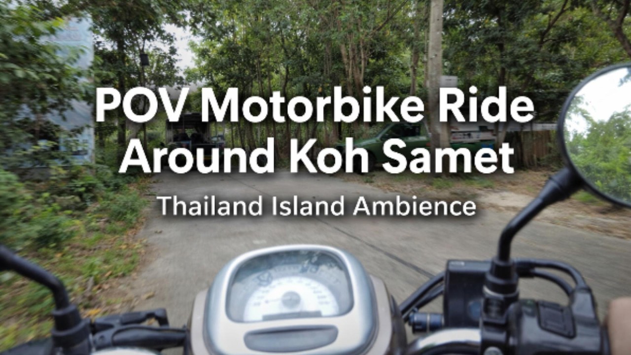 POV Motorbike Ride Around Koh Samet | Thailand Island Ambience