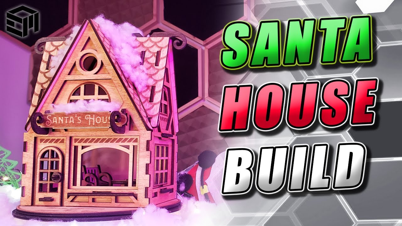 Crafting a Festive Wooden Santa Claus House | Laser Cutting DIY Tutorial with the WeCreat Vision