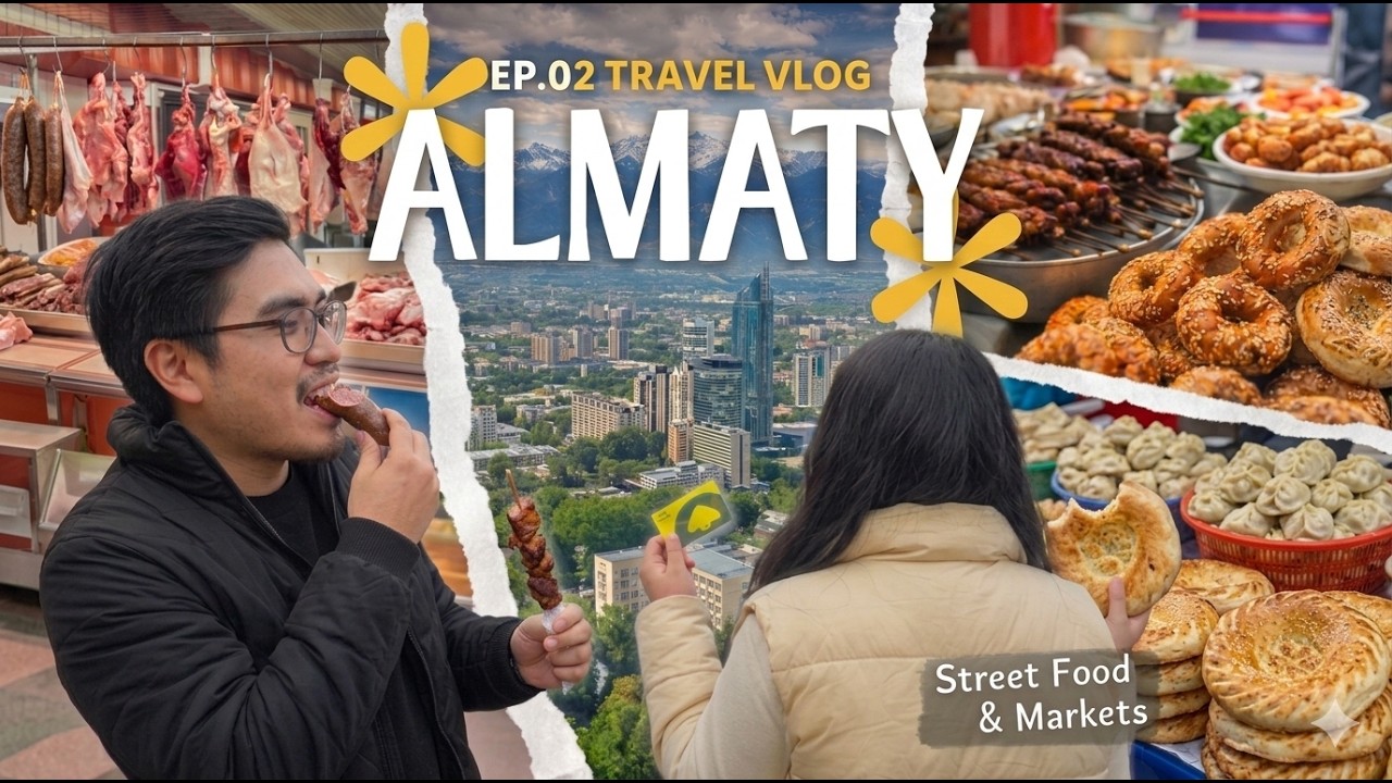 Almaty's Market Life | Fresh Meat Haul & Street Food Discoveries Ep.02 Almaty Series 🇰🇿