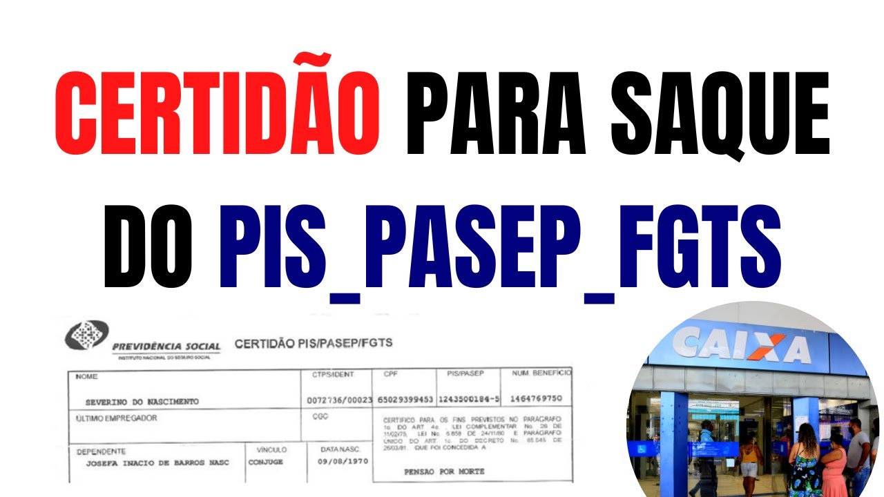 COMO SACAR A BOLADA DO PIS/PASEP/FGTS? INSS COMEÇA EMITIR A CERTIDÃO PARA SAQUE PELO MEU INSS
