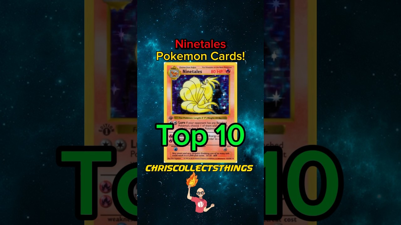 Top 10 Pok&eacute;mon NINETALES cards 🔥 🦊 #shorts #top10 #ninetales