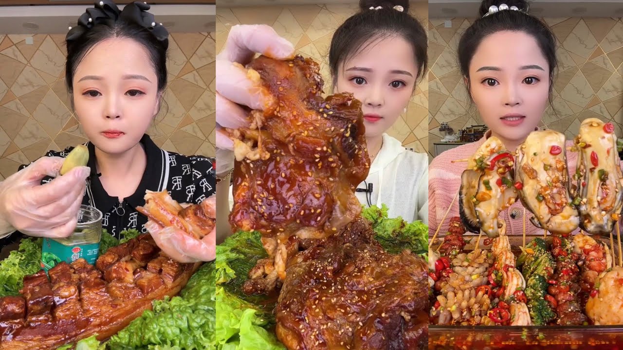 ASMR MUKBANG | Red Braised Pork Belly 