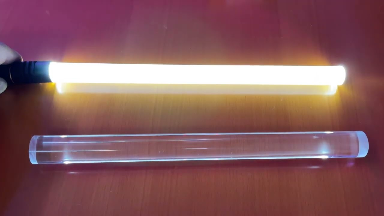 Acrylic Rod vs. Evonik EndLighten - Light Intensity