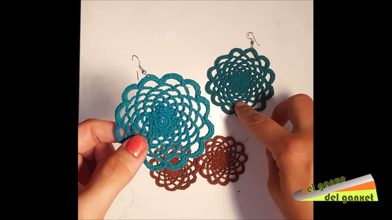 tutorial pendientes de ganchillo.
