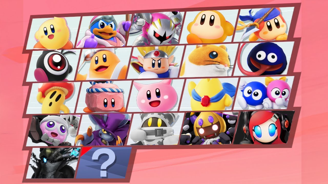 Kirby Air Riders - All Characters (All Alternate Colors)