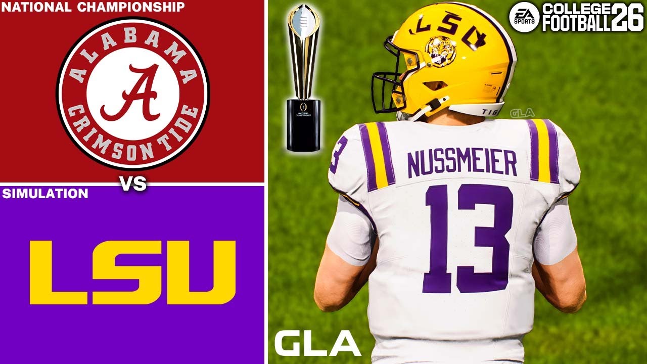 LSU vs. Alabama Simulation | National Championship | CFB 26 PS5 Gameplay