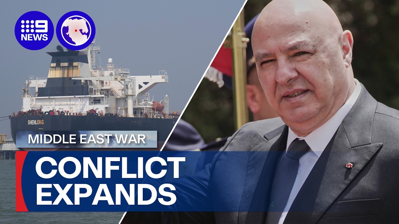 Houthi forces enter Middle East war as conflict enters second month | 9 News Australia