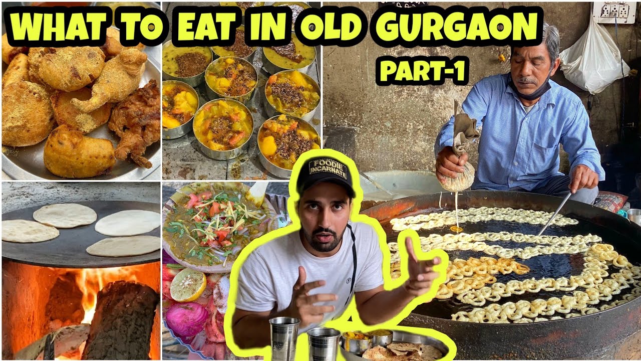 OLD GURGAON Food Tour - Chulhe Ki Roti + Famous Pakode + Best Jalebi + Tadka Dal + Chole Kulche