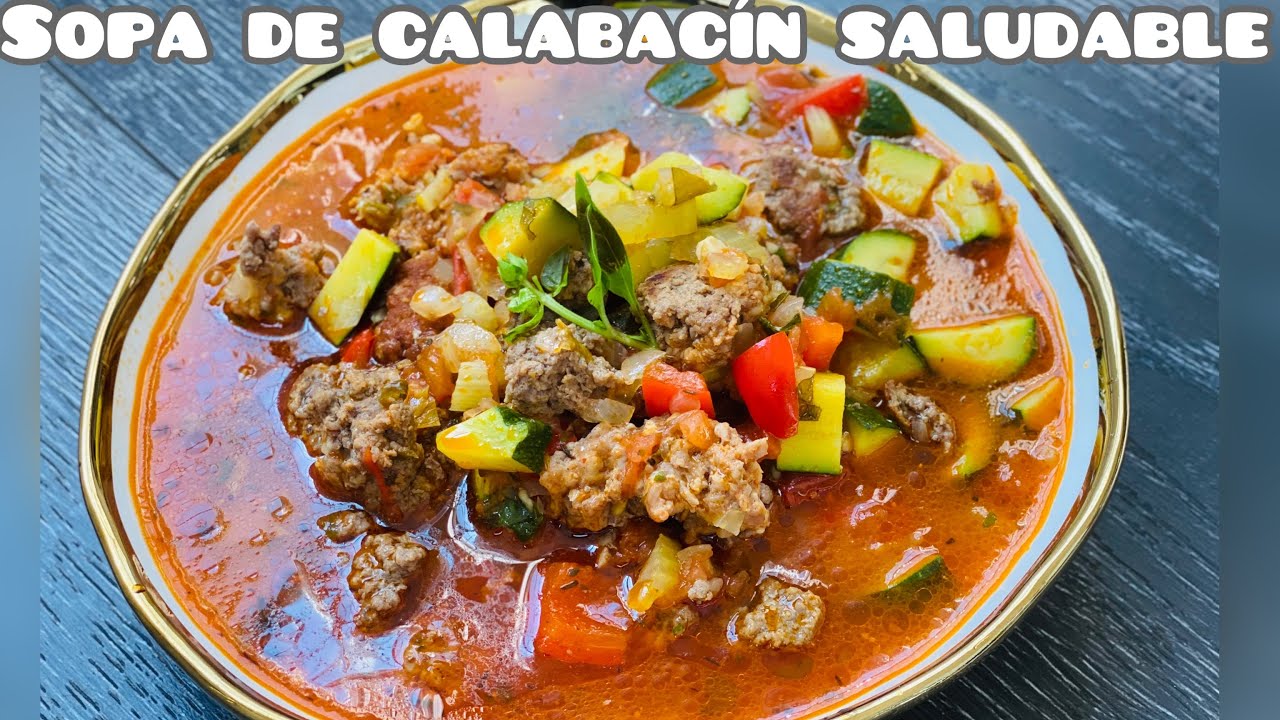 Sopa de de calabacín  bajo en calorías y saludable
