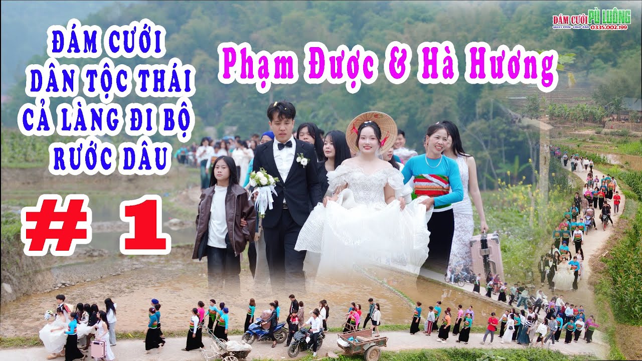 ĐÁM CƯỚI | PHẠM ĐƯỢC & HÀ HƯƠNG | CHÚ RỂ LẤY ĐƯỢC VỢ XINH TRONG LÀNG | CẢ LÀNG ĐI BỘ ĐÓN DÂU QUÁ ĐẸP