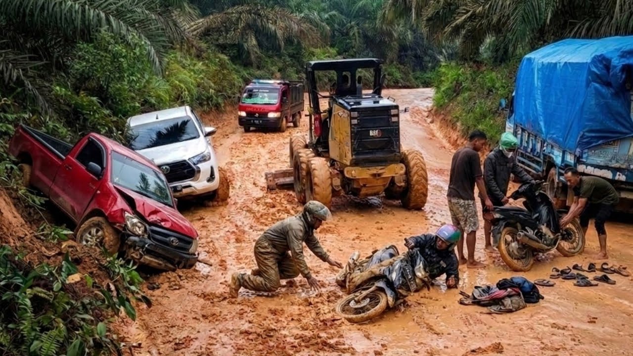 Asli Bikin Ngakak Semua Orang Walaupun Banyak Insiden Di Jalan Super Licin Ini
