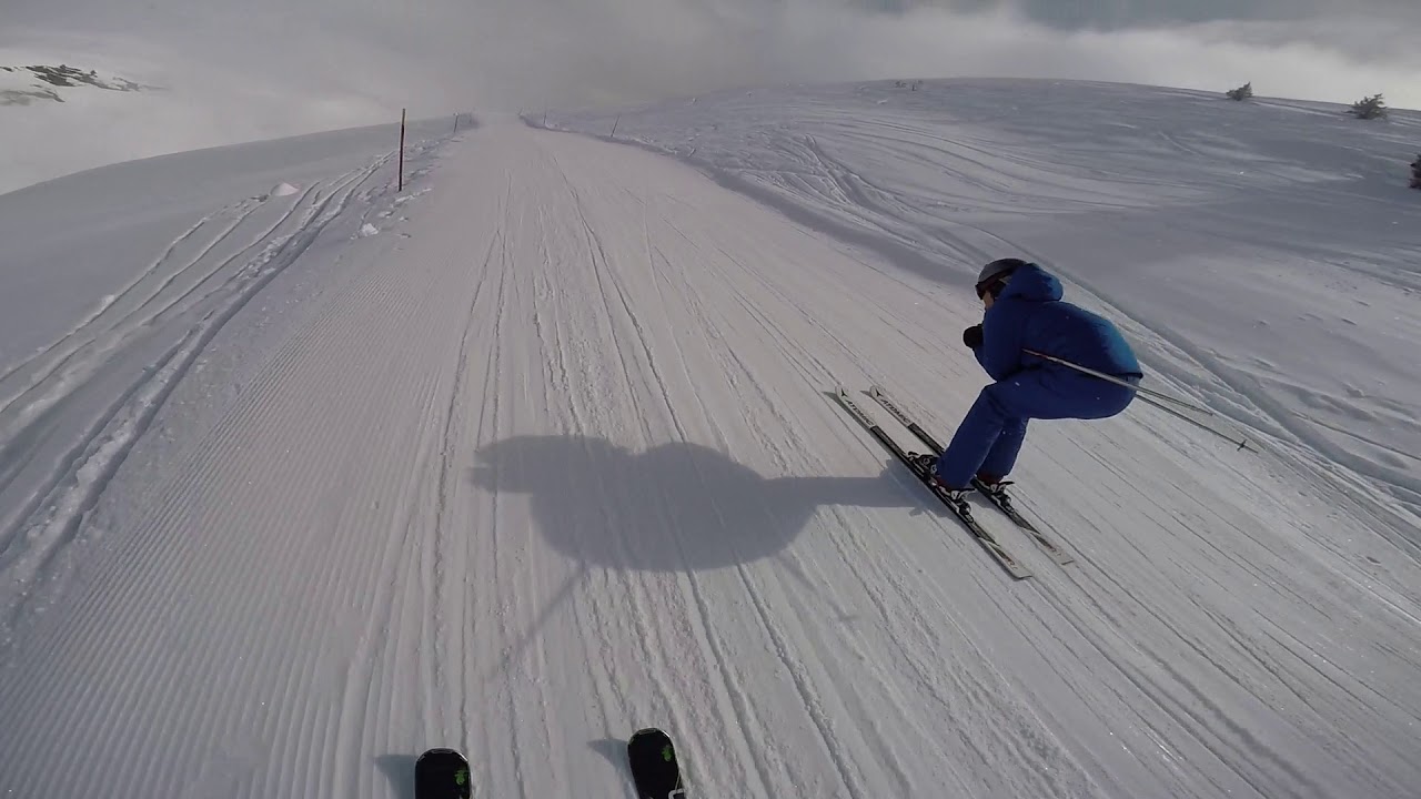 Skiing Laax Piste 40 Febuary 2018