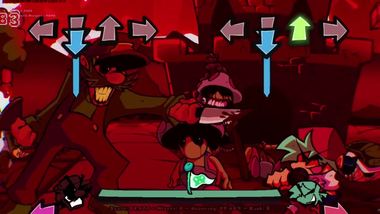 FNF - Mario's Funkin' Dungeon | DEMO - Red Fog
