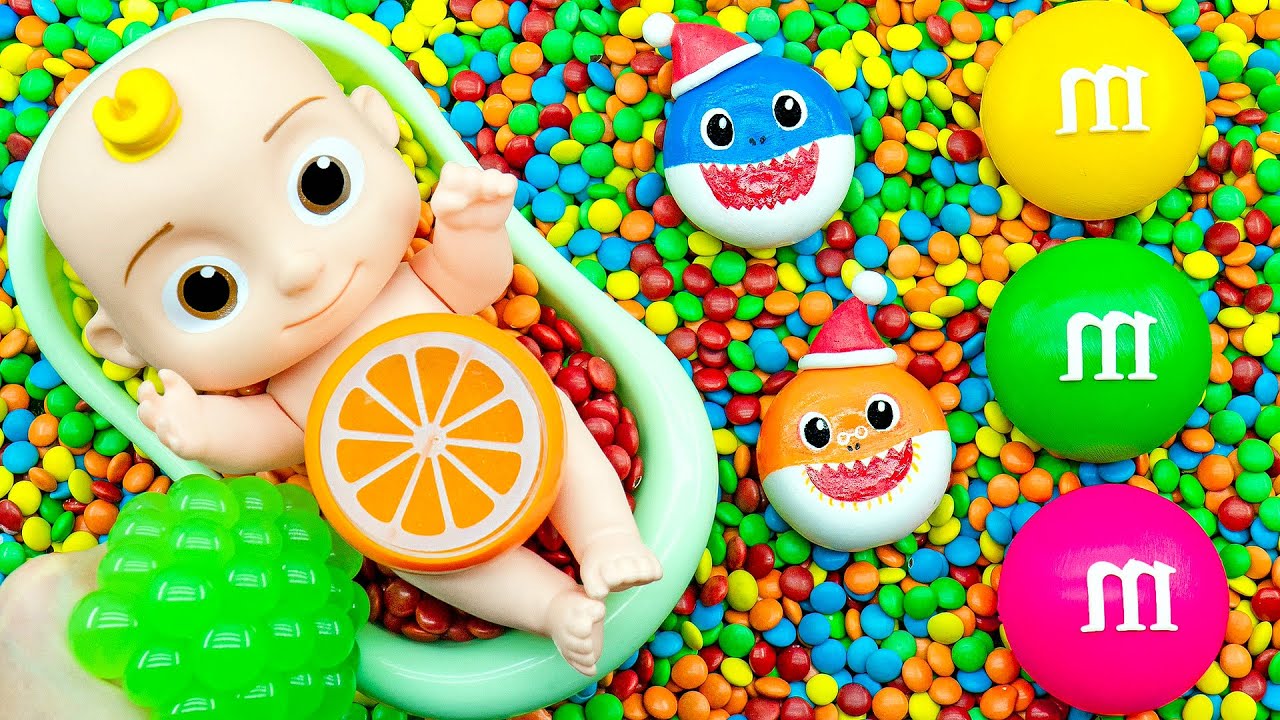 21 Minutes Satisfying ASMR, Filling Rainbow Bathtubs with M&M’s & Magic Slime