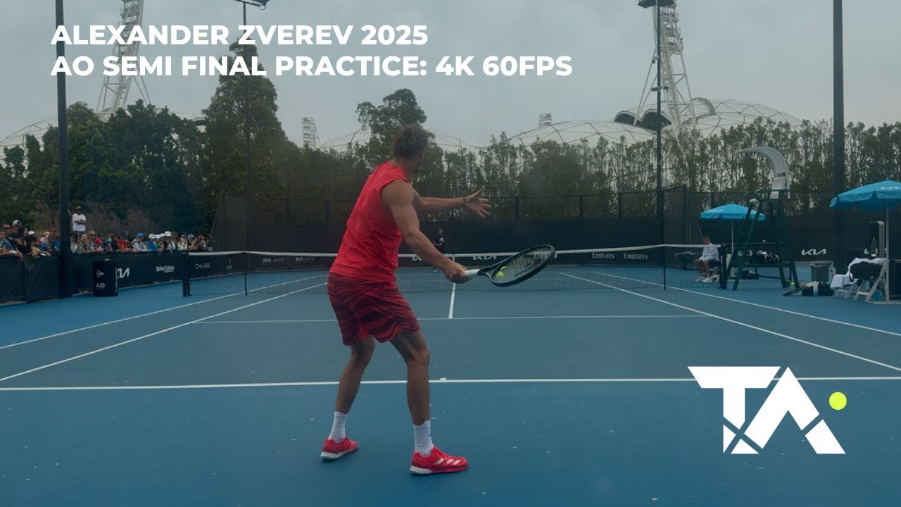 🟢 Zverev's AWESOME Australian Open 2025 Semi Final Practice 4K 60FPS!