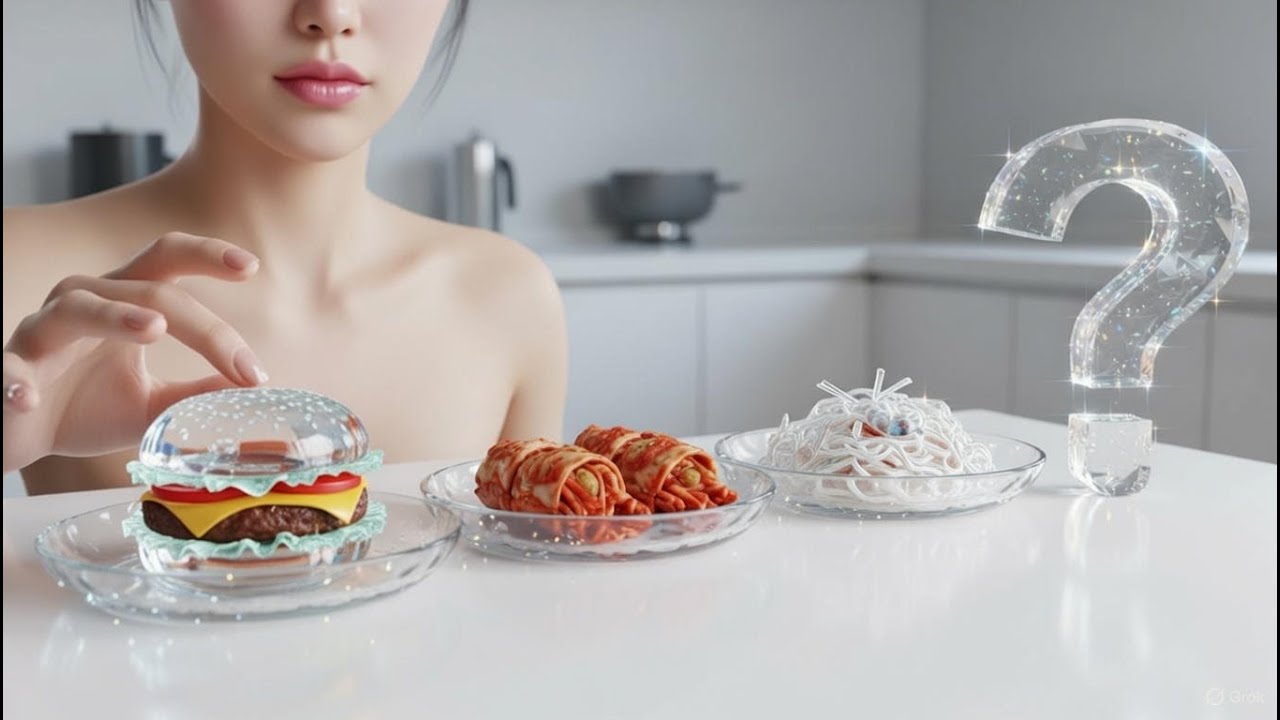 Making Famous Foods Out of GLASS: Burger, Kimchi, Pad Thai & Mystery Dish! 😱💎 ASMR