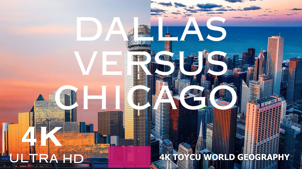 🚶‍♂️ Dallas versus Chicago City Walk and Drive| GoPro 4K Walking Tour | Downtown Experience 🎥#dallas