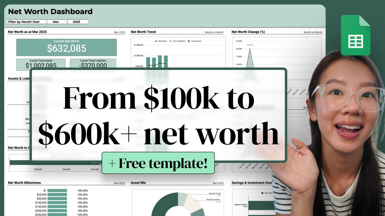 how to track your net worth | google sheets tutorial (step-by-step)