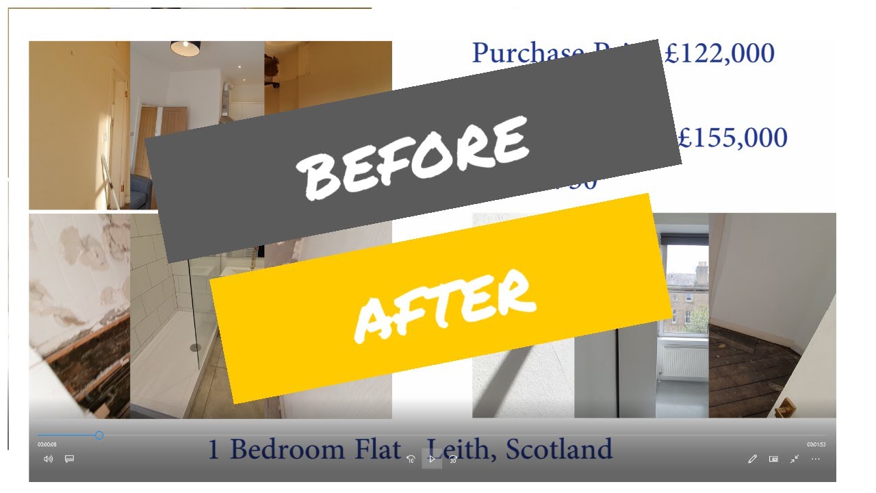 Before / After - 1 bed - BRRR - Leith, Edinburgh, Scotland