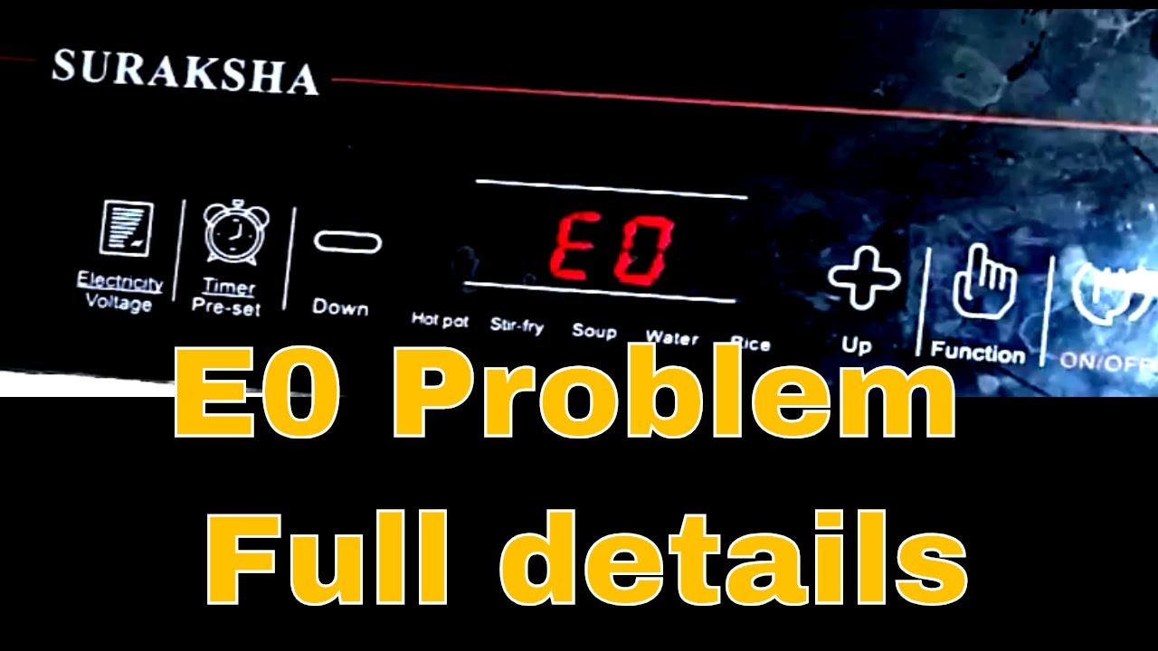 E0 problem and its cause of induction cooktop and IGBT Failure Solution | E0 Error in Induction