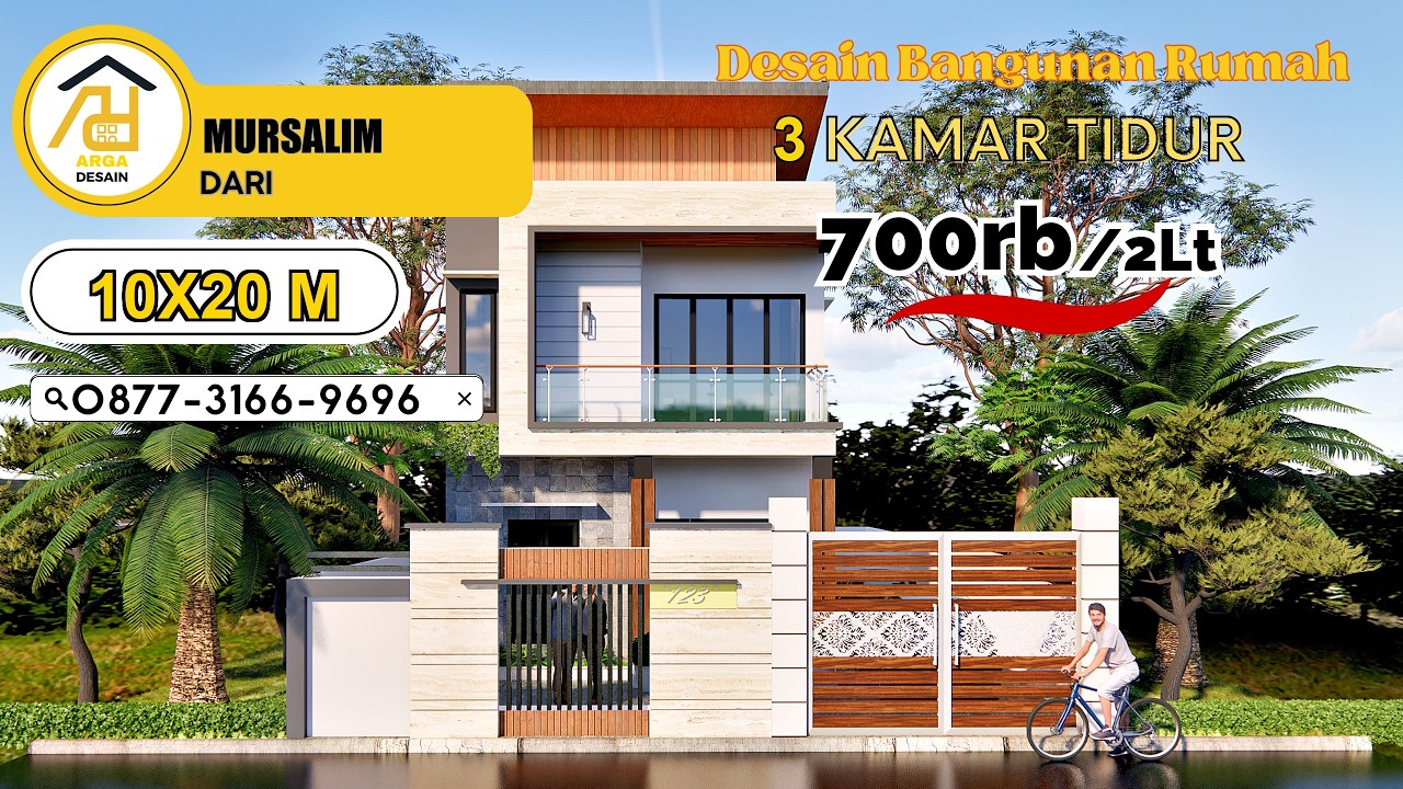Desain Rumah Ukuran 10X20 M  [2 LANTAI] dari BPK MURSALIM, Jasa Desain Rumah