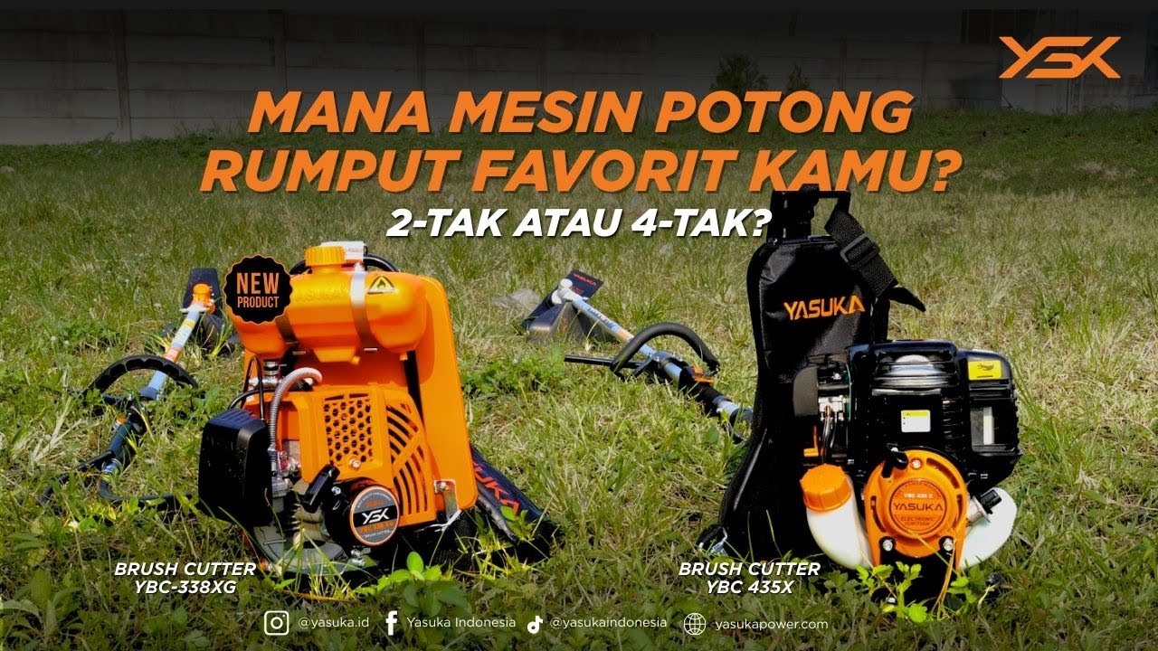 MANA POTONG RUMPUT FAVORITMU? 2TAK ATAU 4TAK? | KOMPARASI BRUSH CUTTER YBC 338XG DAN YBC 435X