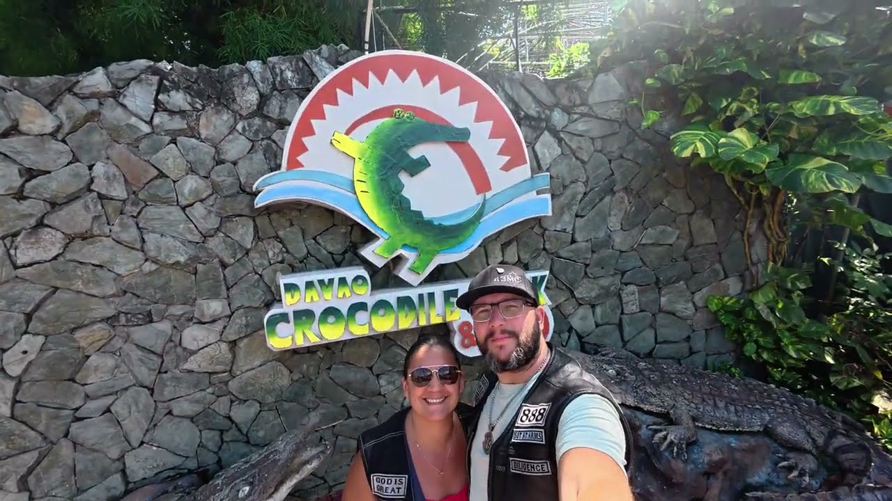 Crocodile park in DAVAO - EATING Crocodile ICE CREAM