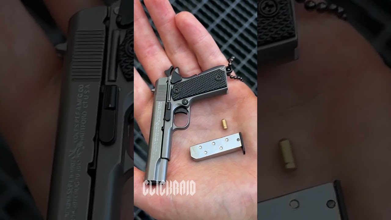 Colt M1911 Keychain - Chrome Edition #miniature #csgo #military #shorts #toys #outdoors