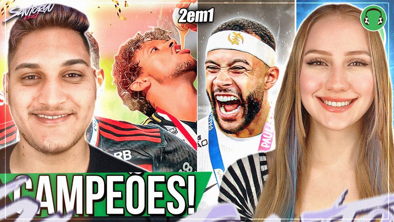 2 em 1 - FUTPARODIAS - OS CAMPEÕES ESTADUAIS DE 2025 | Parte 1 e 2 - REACT EM CASAL