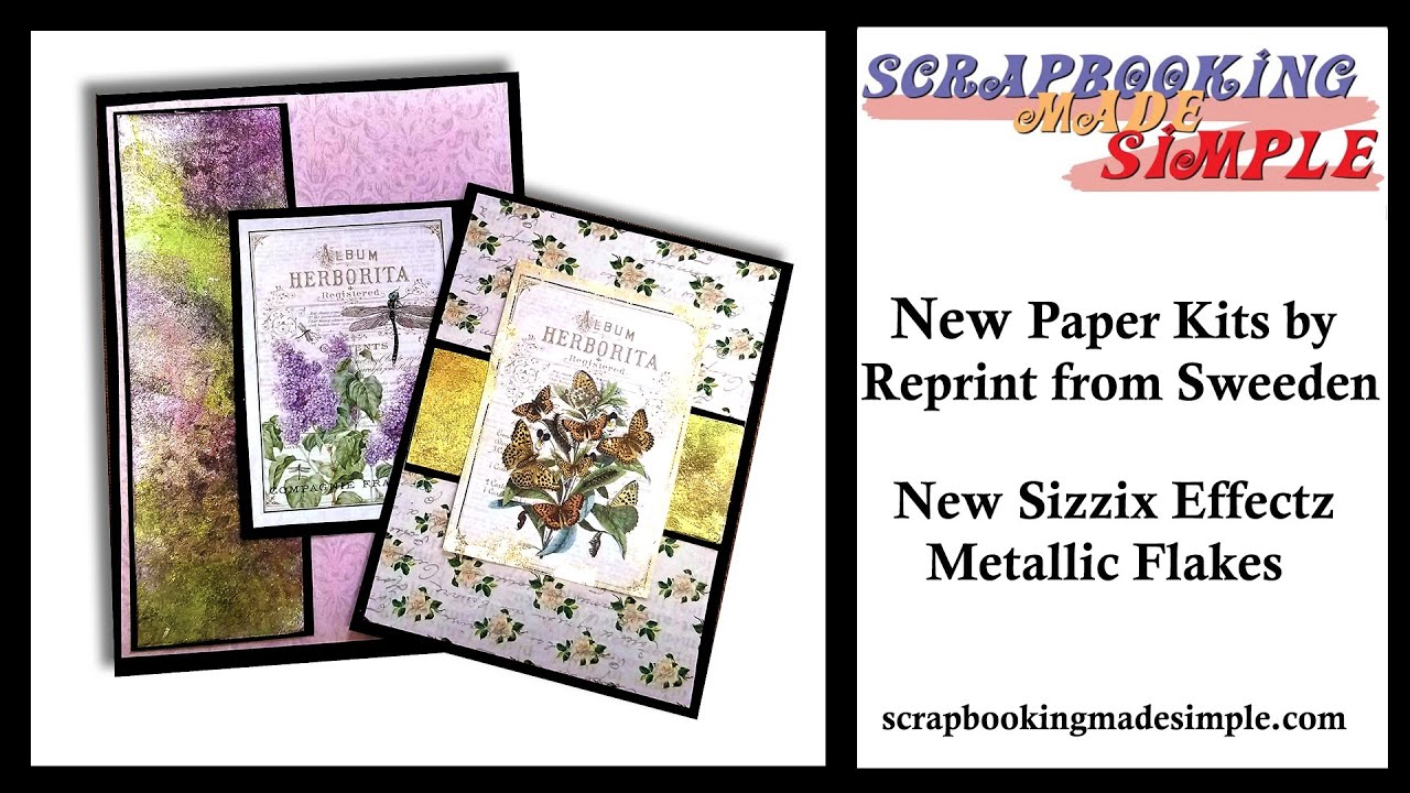 #386 New Sizzix Effectz Metallic Flakes & Reprint Paper Kits , did you know they could do this?