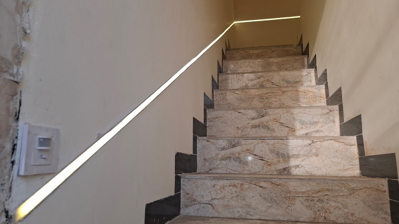 تأسيس درج اناره ذكيه بروفايل مع حساس حركه 