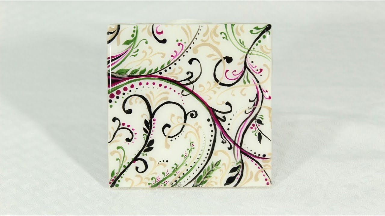 Painting A Ceramic Tile / Coaster Art / Acrylic Paint
