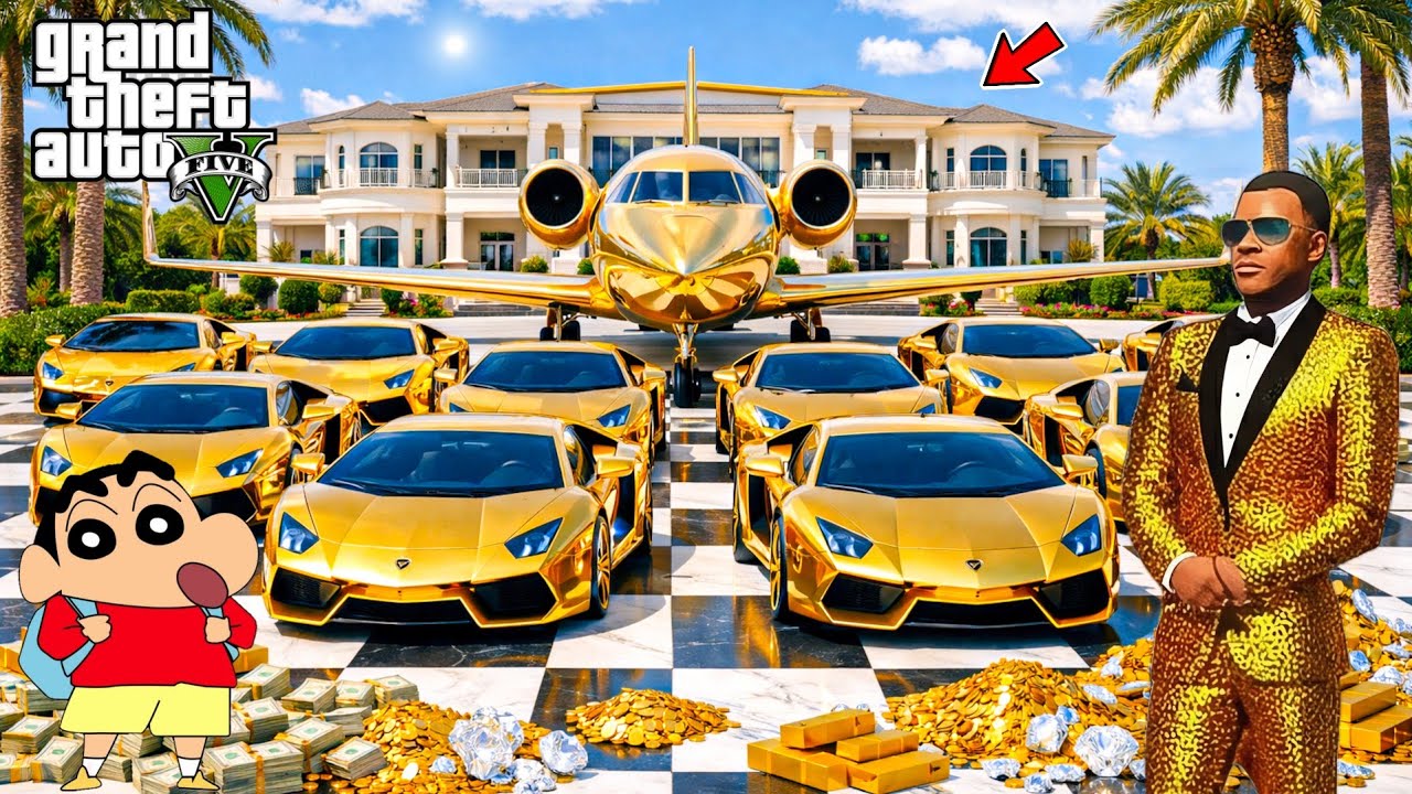 Franklin Or Shinchan Touch Anything Become Diamond Gold in GTA 5 | Ai Gamerz