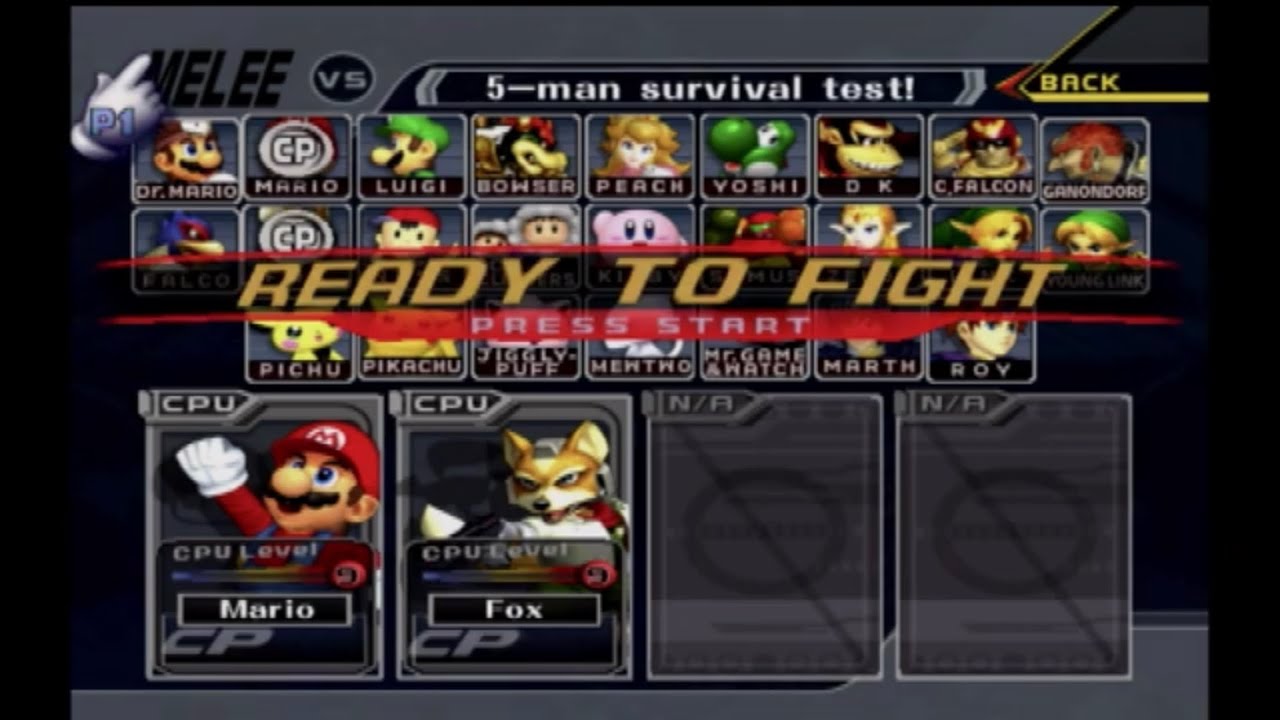 Super Smash Bros. Melee - Mario VS Fox